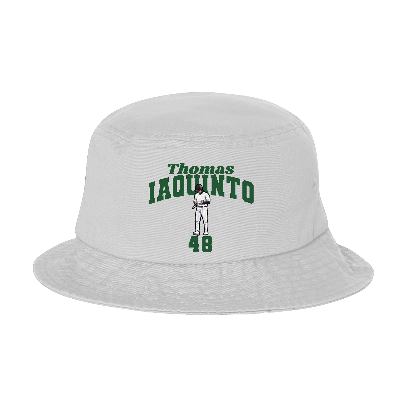 Bucket Cap — Signature Arch in White