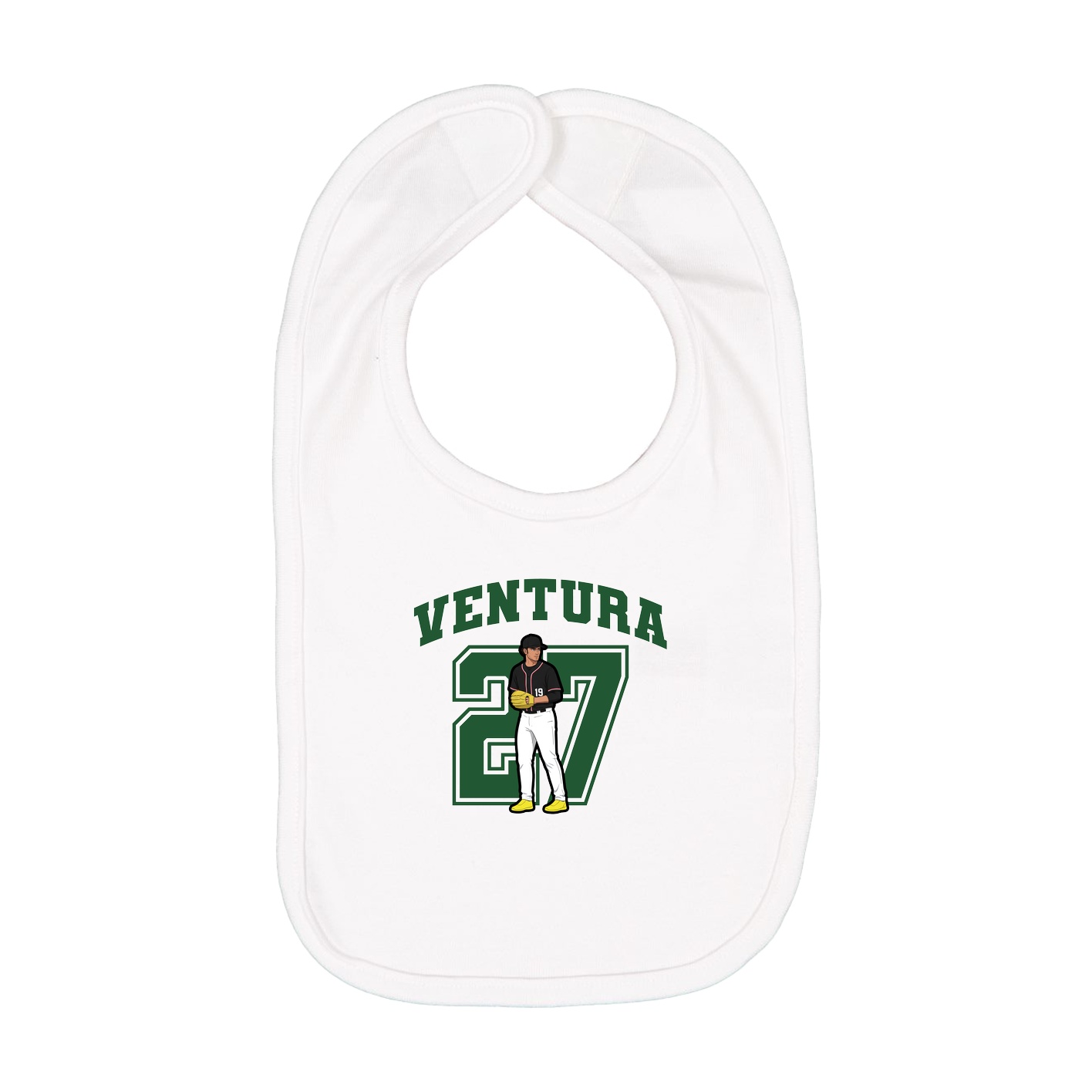 Infant Bib — Number in White