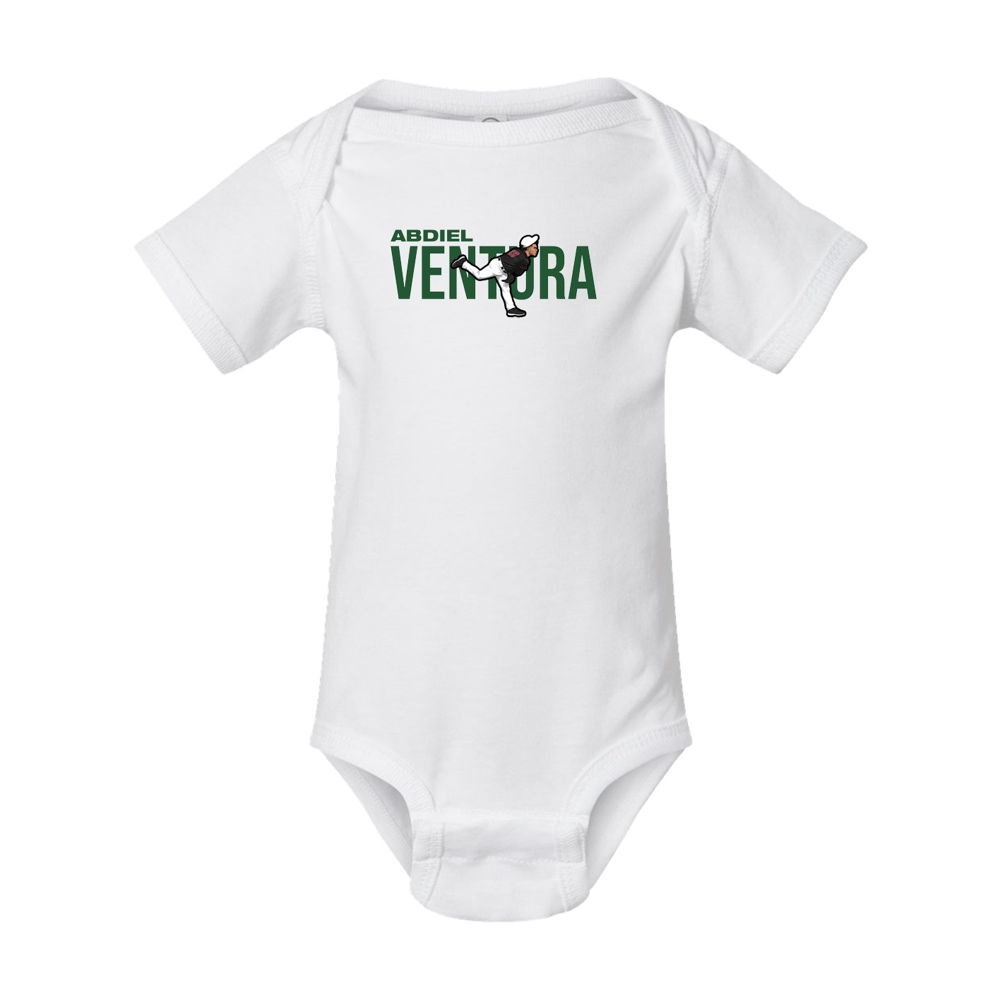 Baby Onesie — Player Name in White