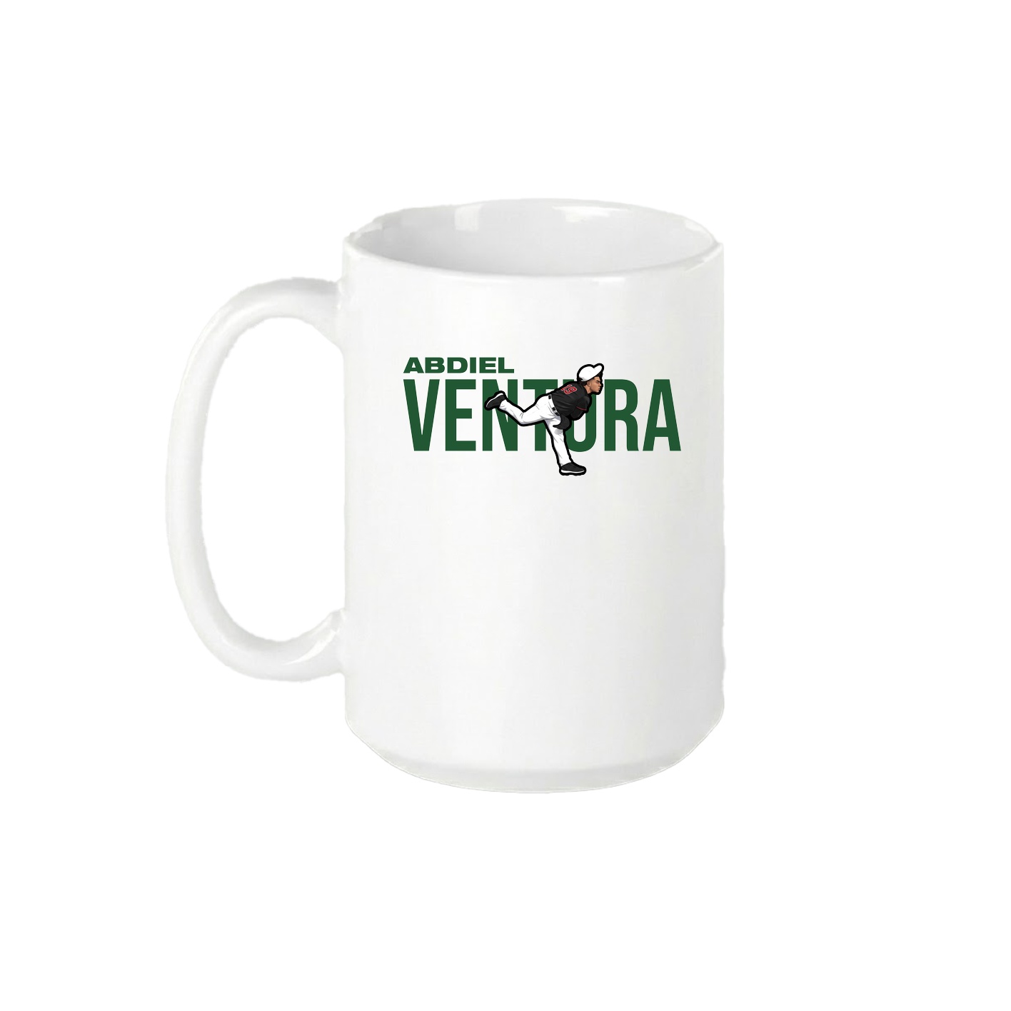 15oz Coffee Mug — Player Name in White