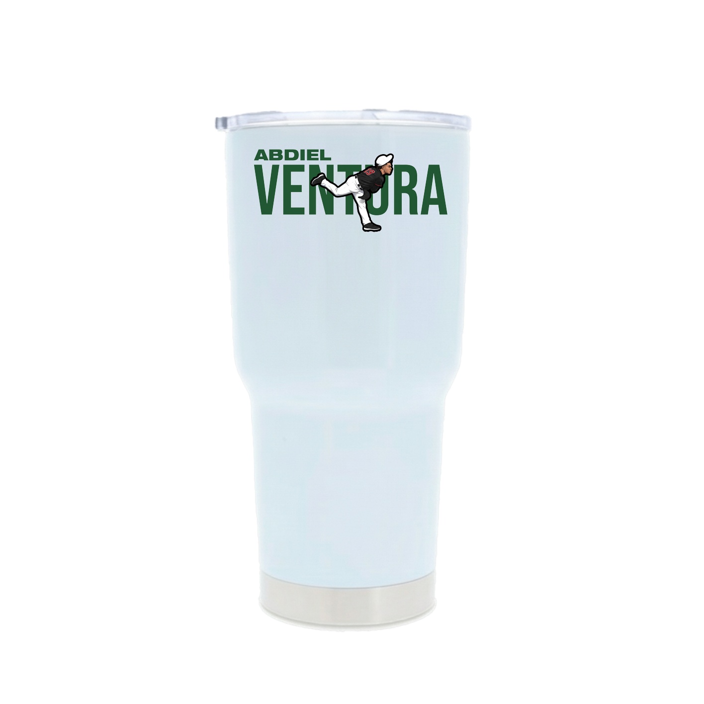 30oz Stainless Steel Tumbler — Player Name in White