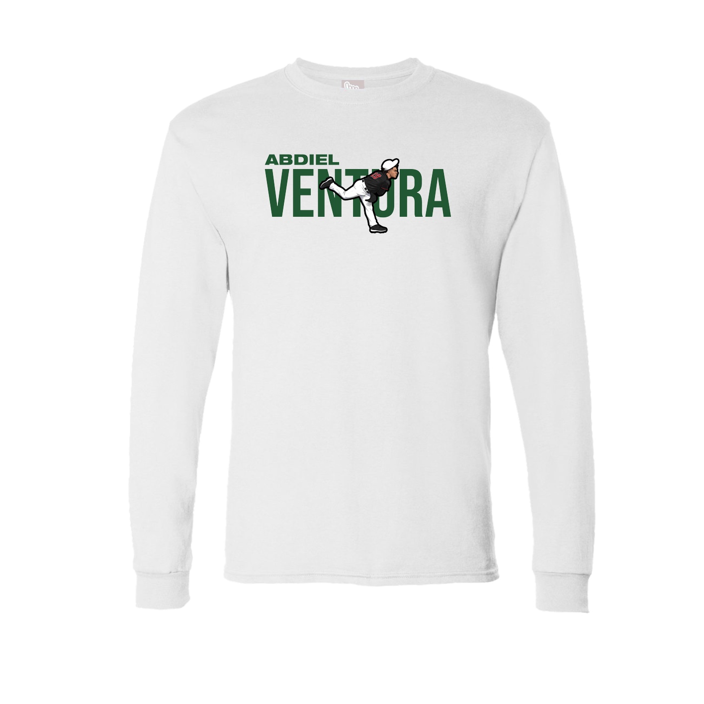 Long Sleeve Tee — Player Name in White