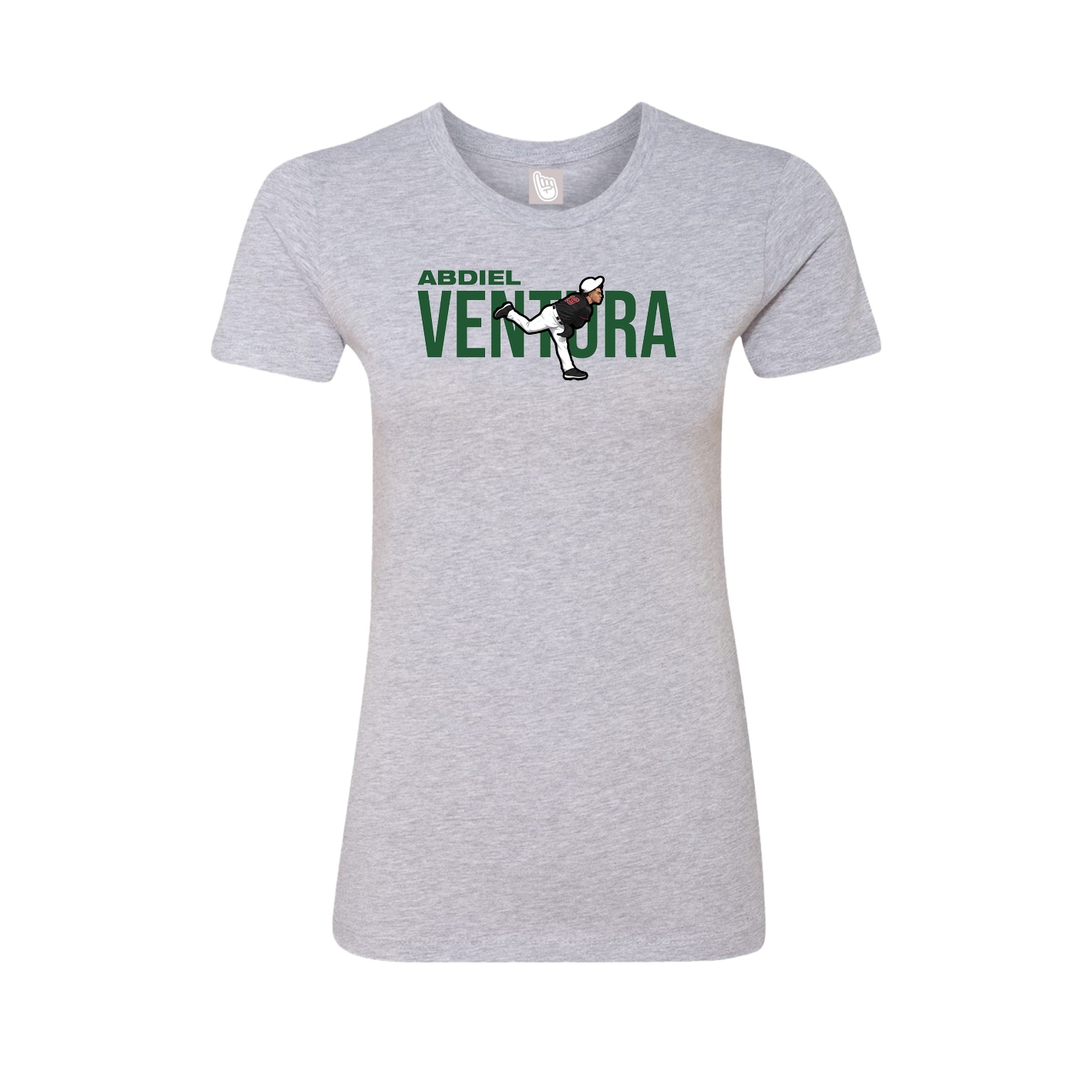 Fitted Women's Tee — Player Name in Grey