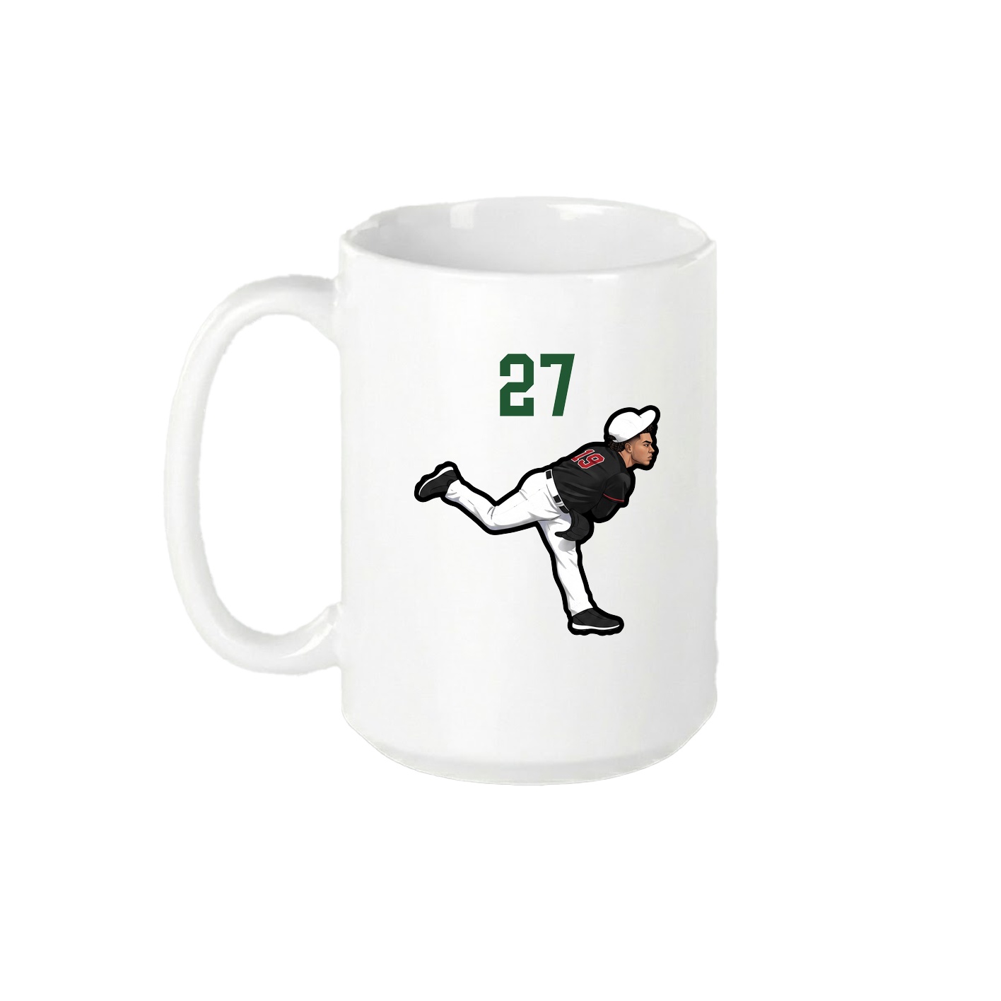15oz Coffee Mug — Number Top in White