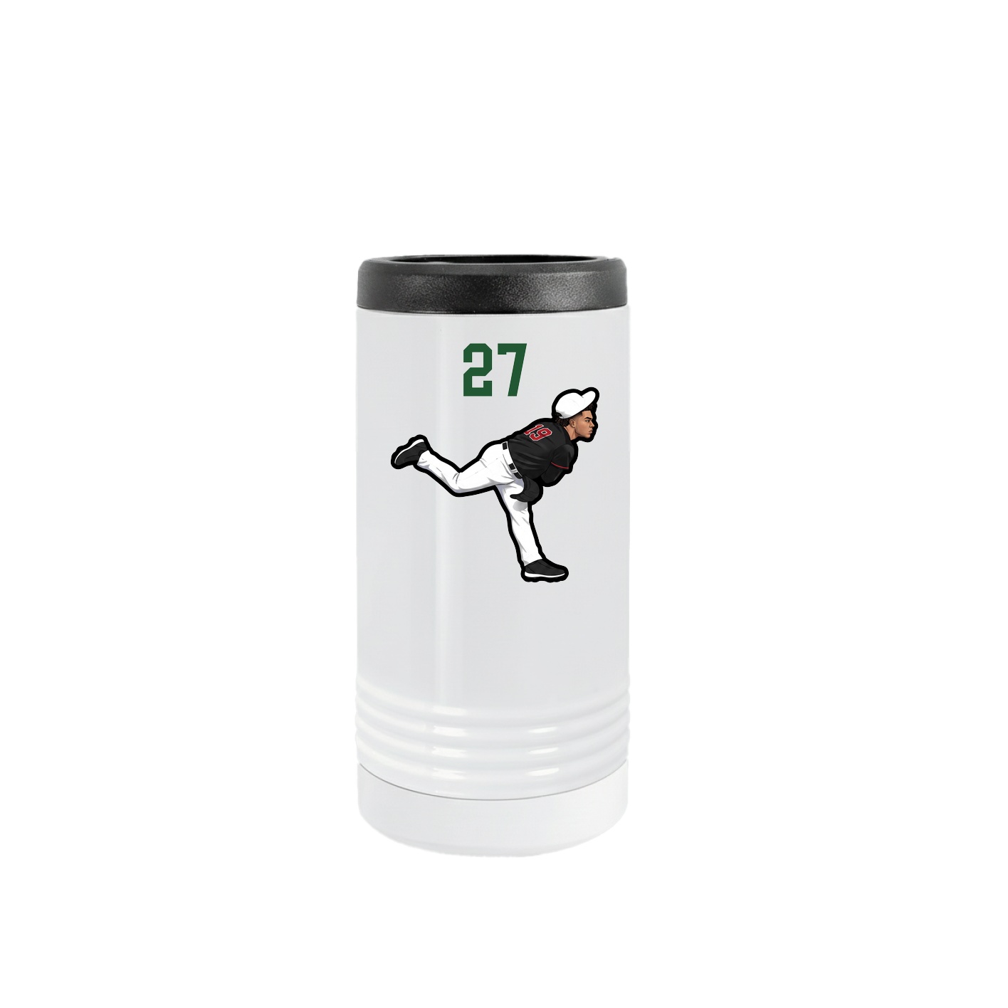 Slim Beverage Holder — Number Top in White