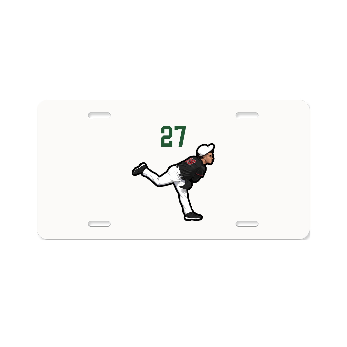 License Plate — Number Top in Classic
