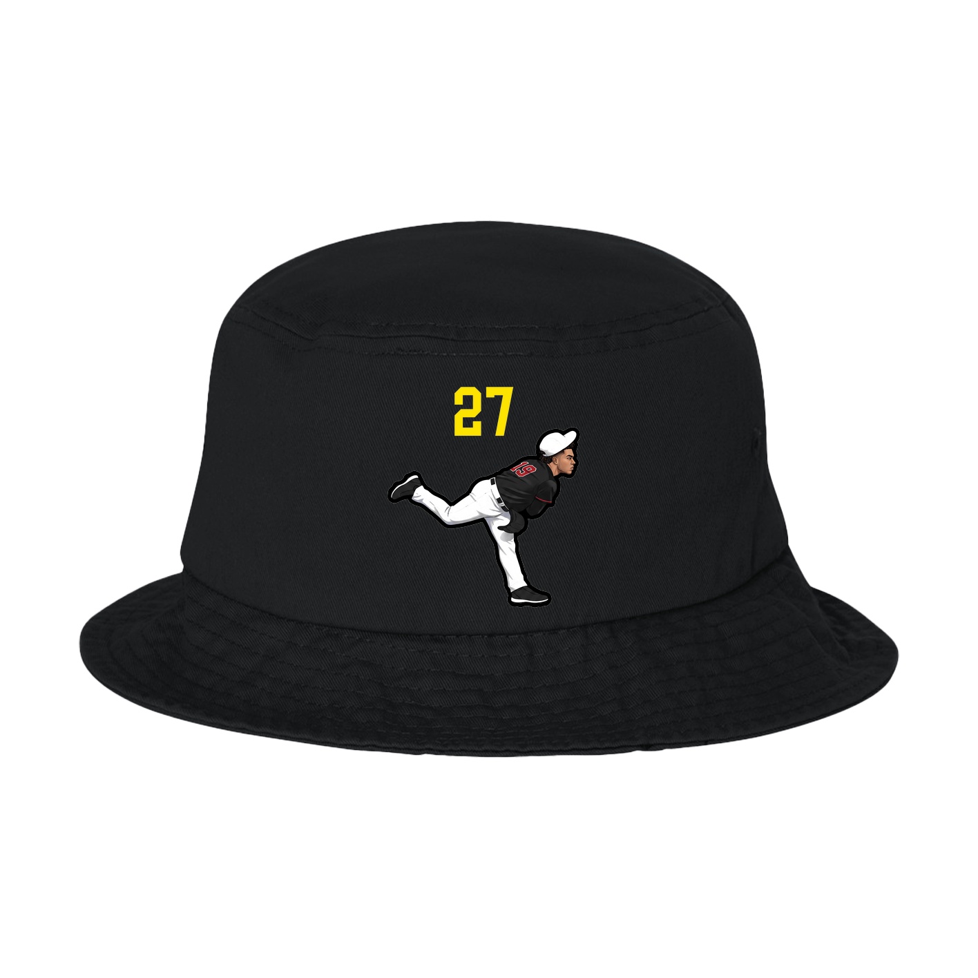 Bucket Cap — Number Top in Black