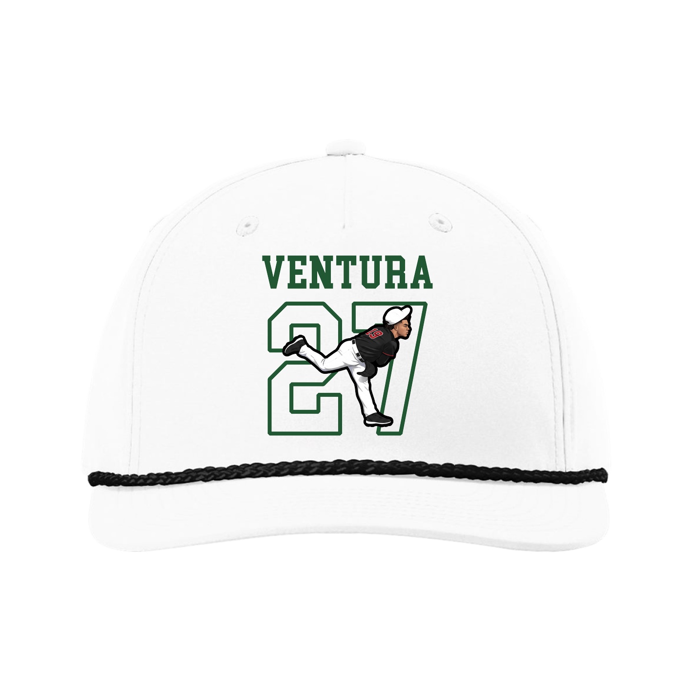 Five-Panel Classic Rope Cap — Shirsey in White