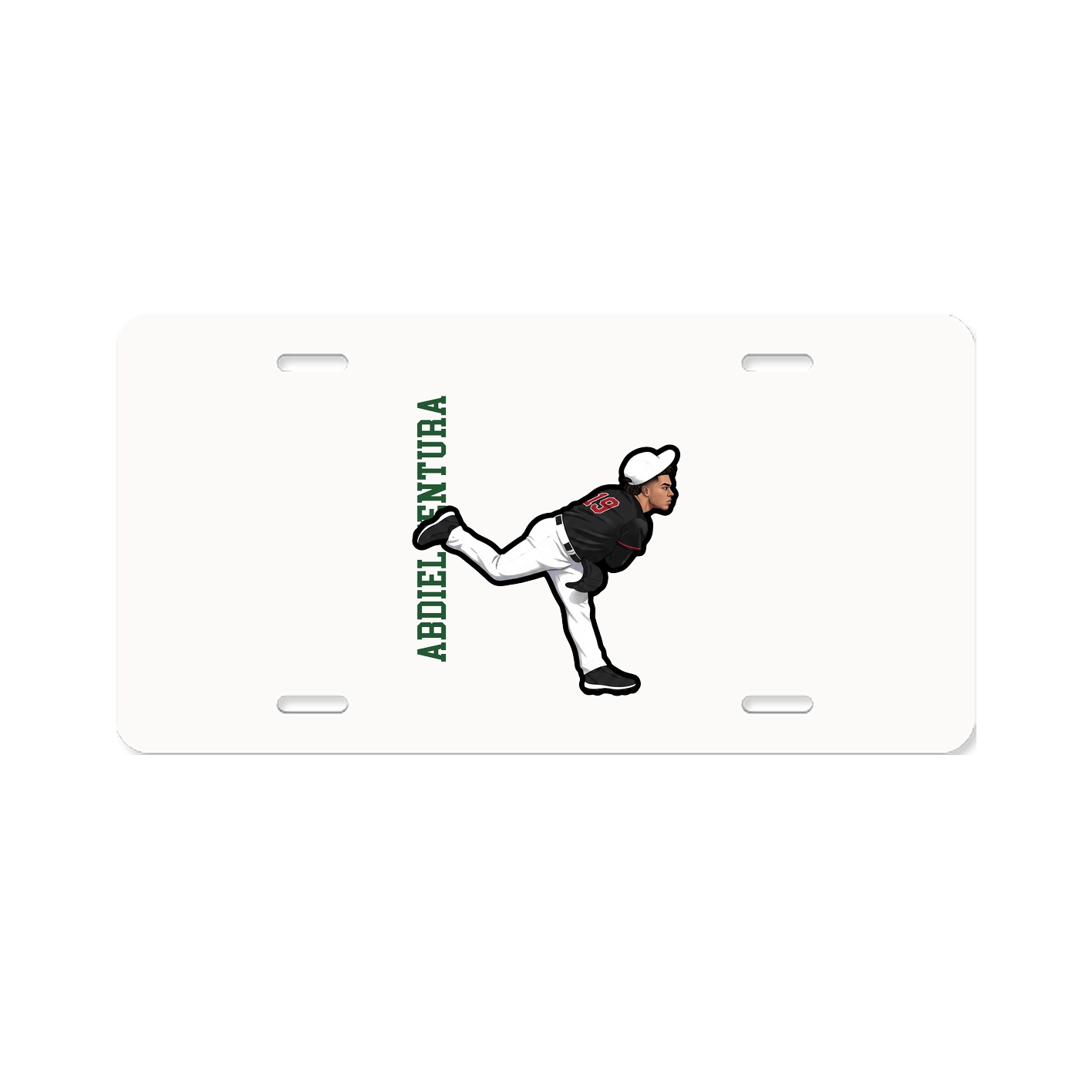 License Plate — Name Vertical in Classic