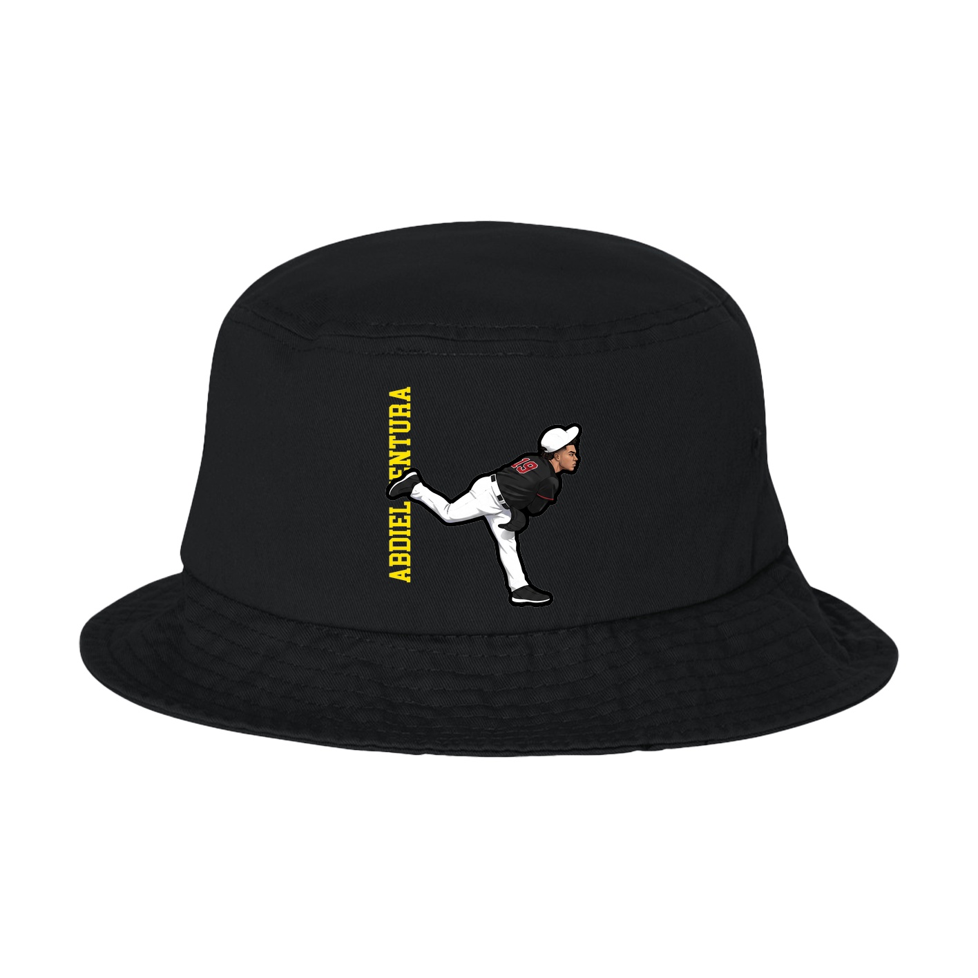 Bucket Cap — Name Vertical in Black