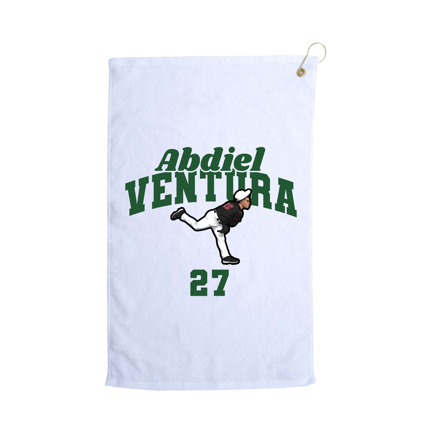 Golf Towel — Signature Arch in White