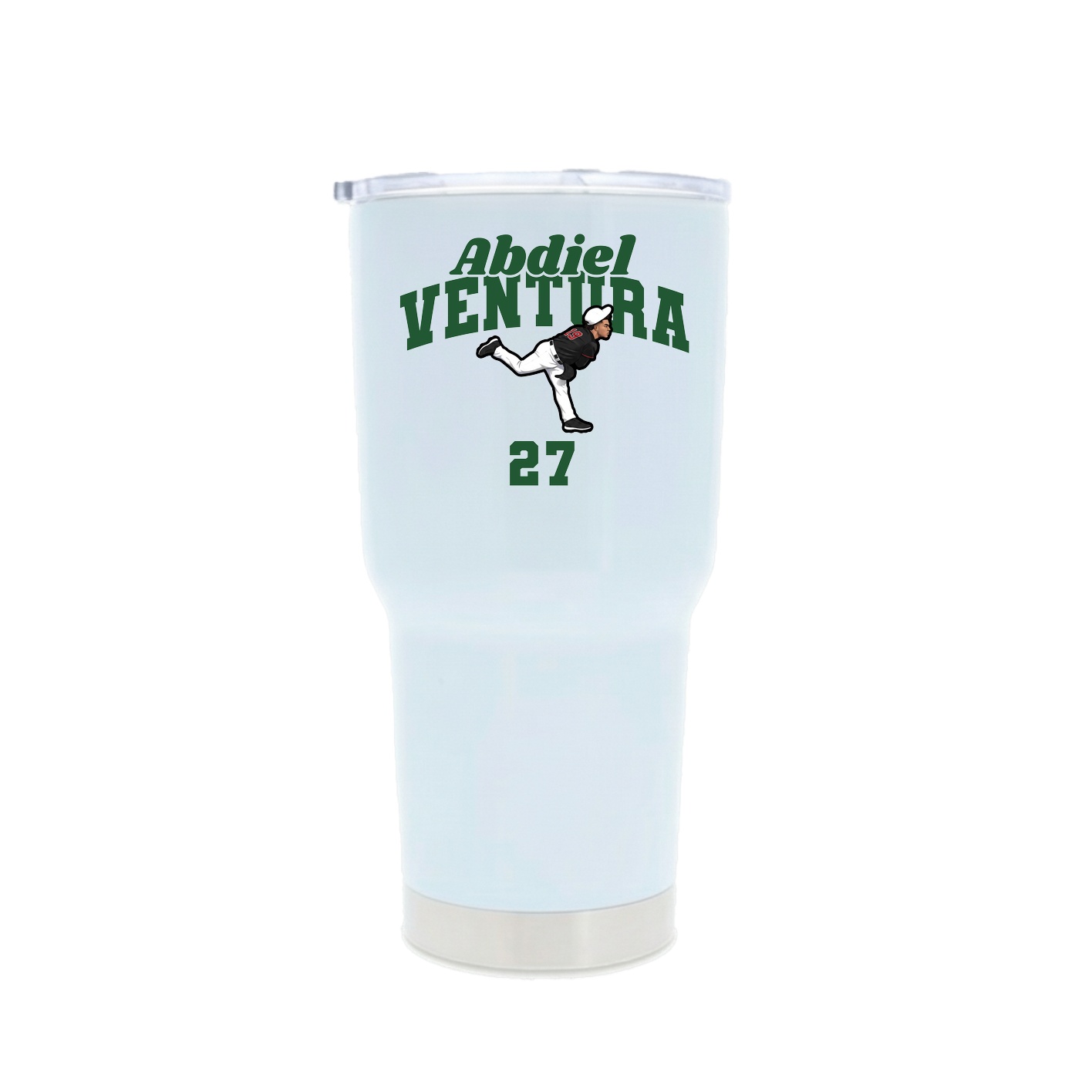 30oz Stainless Steel Tumbler — Signature Arch in White