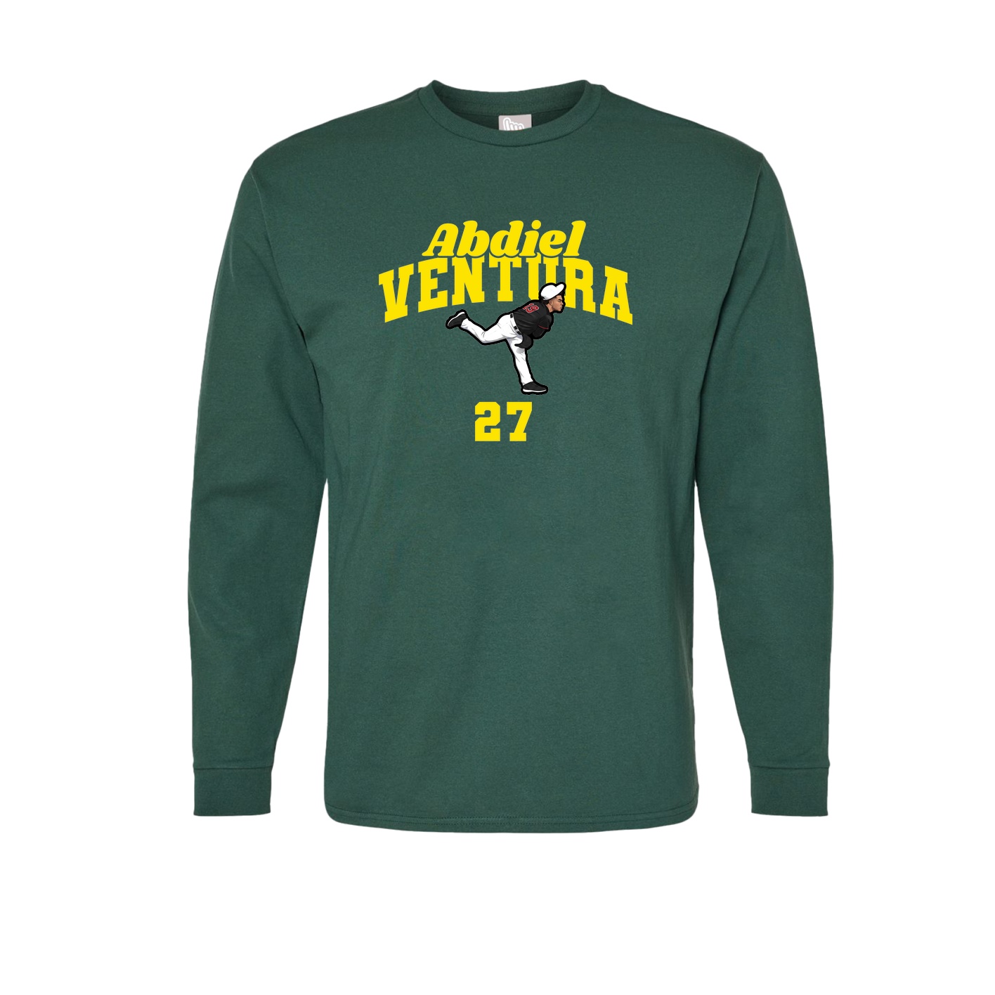 Long Sleeve Tee — Signature Arch in Green
