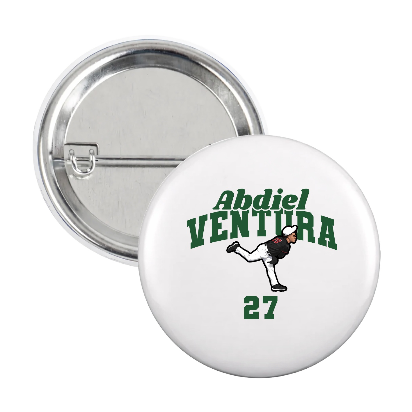 Game Day Button — Signature Arch in White