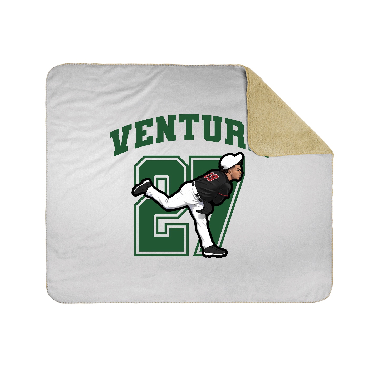Throw Blanket — Number in White