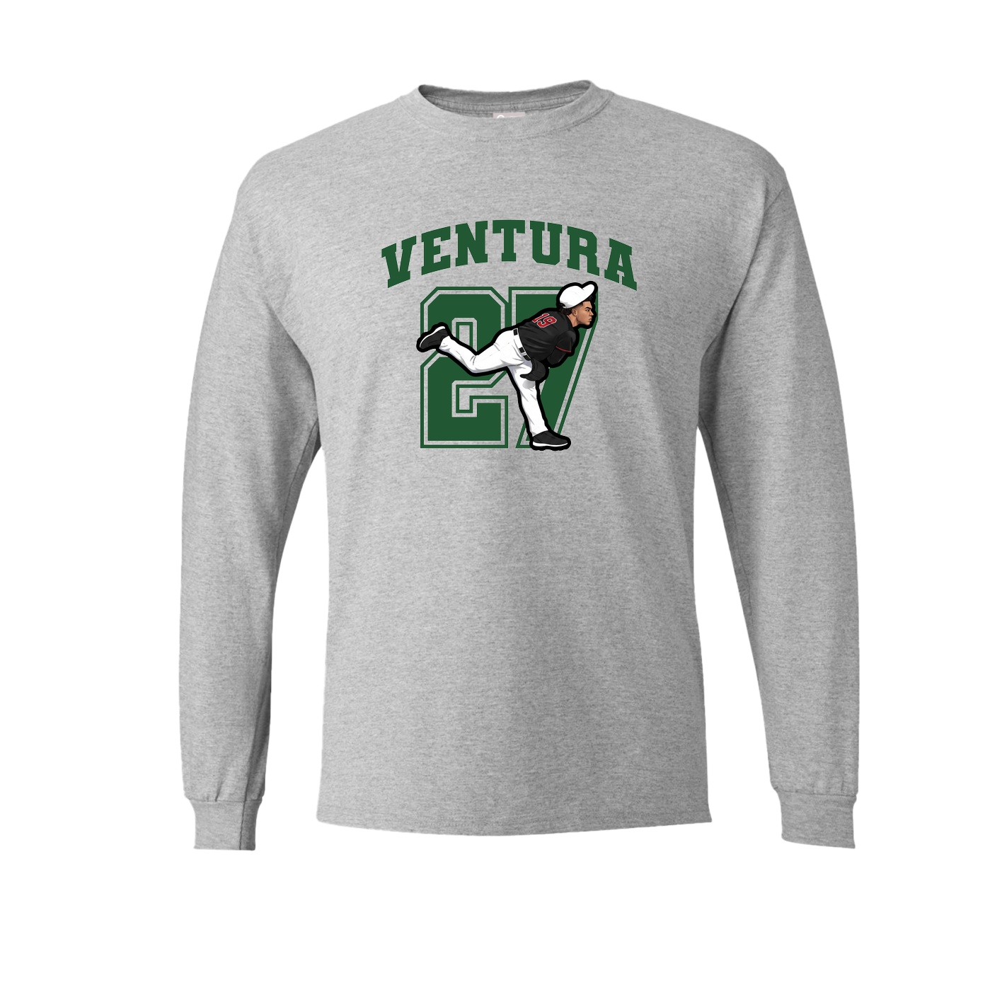 Long Sleeve Tee — Number in Grey