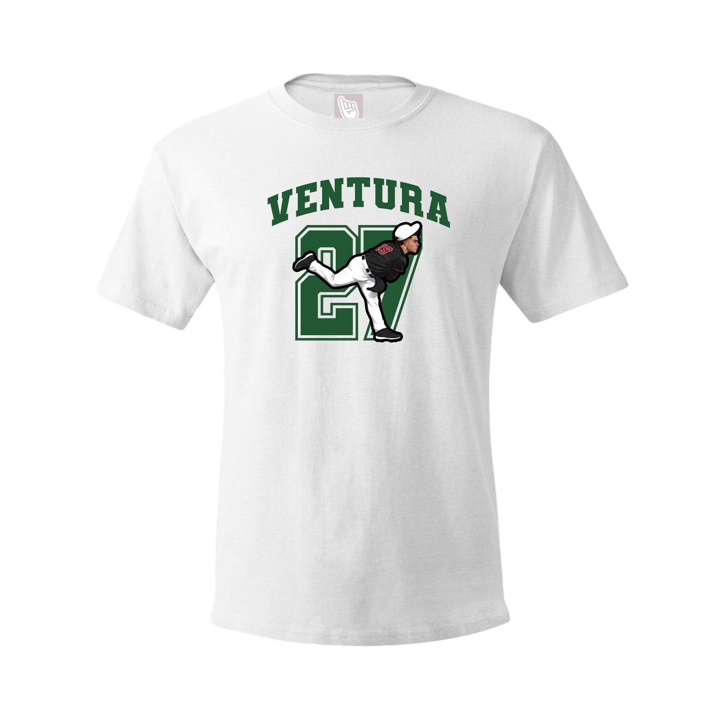 Youth Tee — Number in White