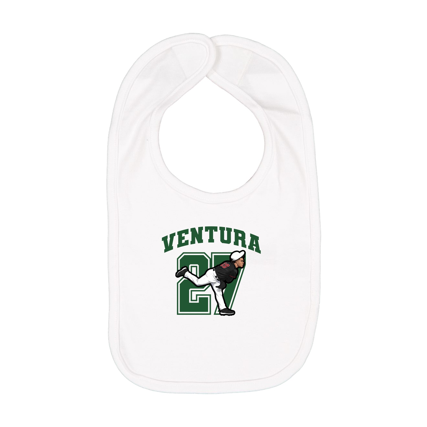Infant Bib — Number in White