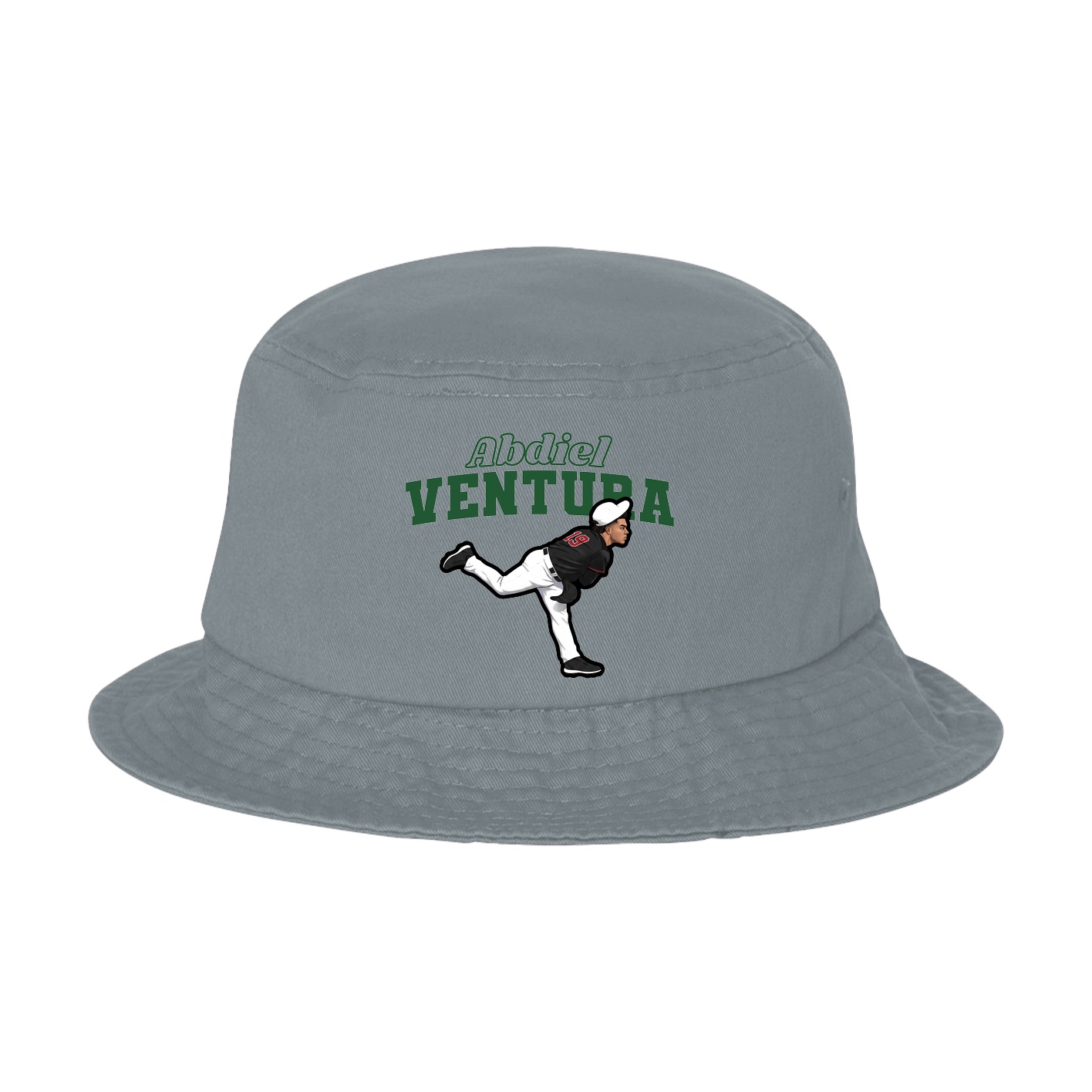 Bucket Cap — Name Arch in Grey