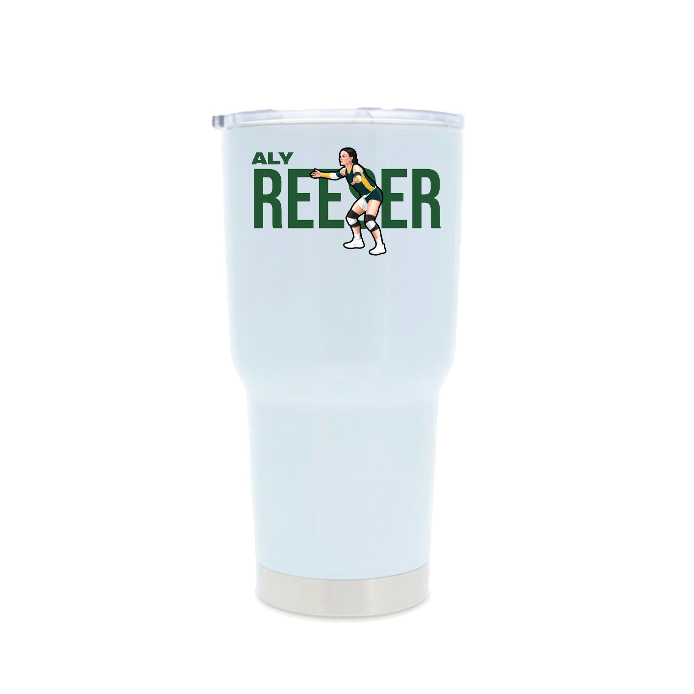 30oz Stainless Steel Tumbler — Player Name in White