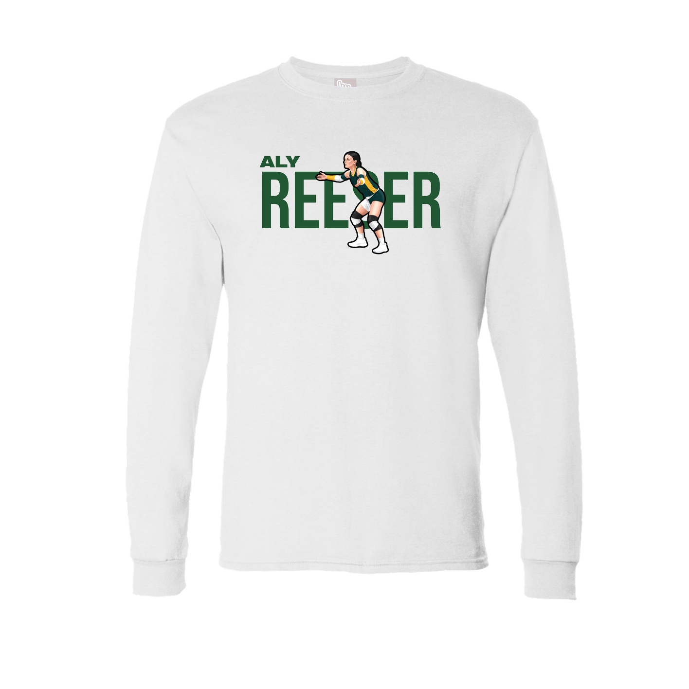 Long Sleeve Tee — Player Name in White
