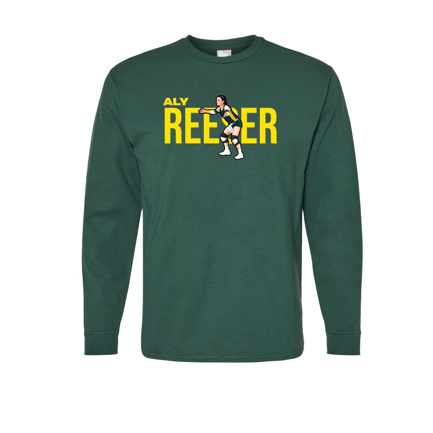 Long Sleeve Tee — Player Name in Green