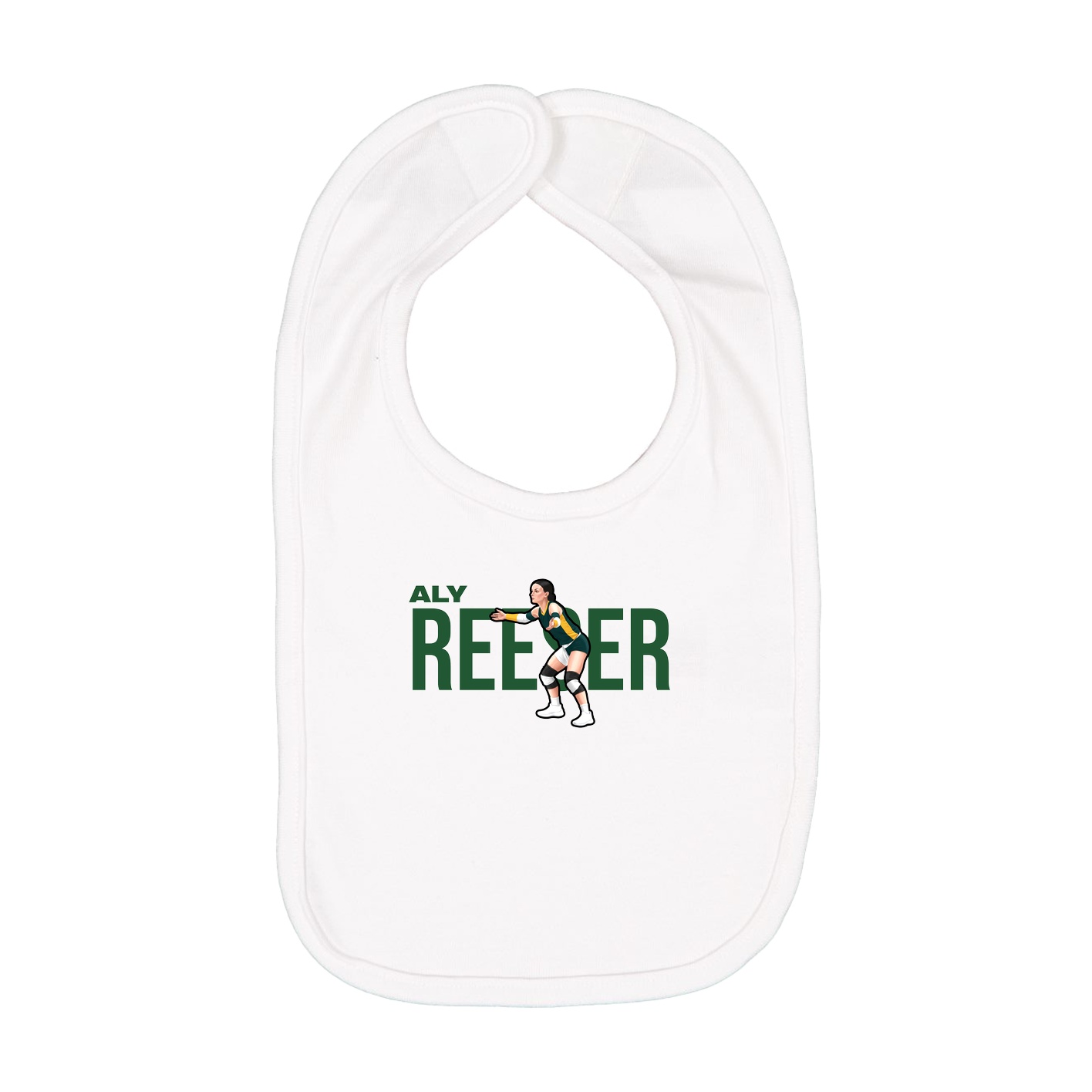 Infant Bib — Player Name in White