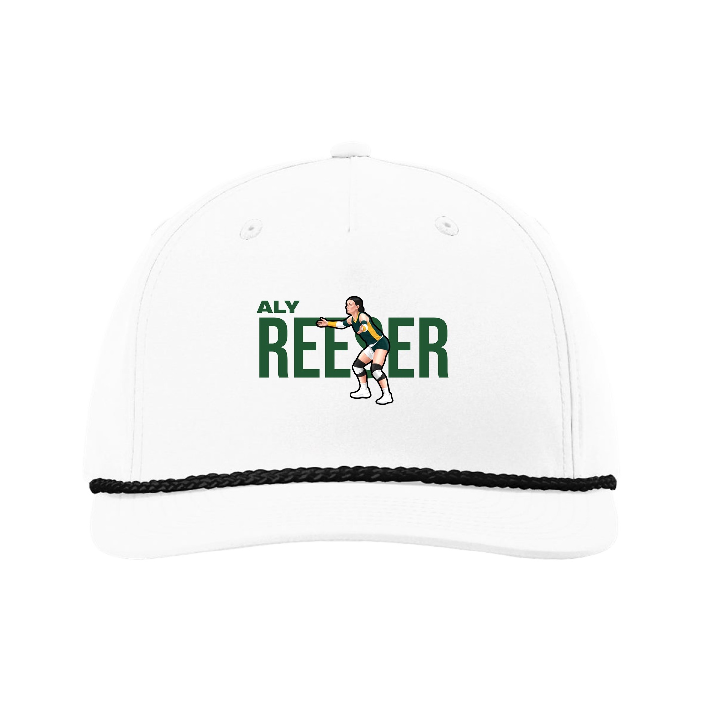Five-Panel Classic Rope Cap — Player Name in White