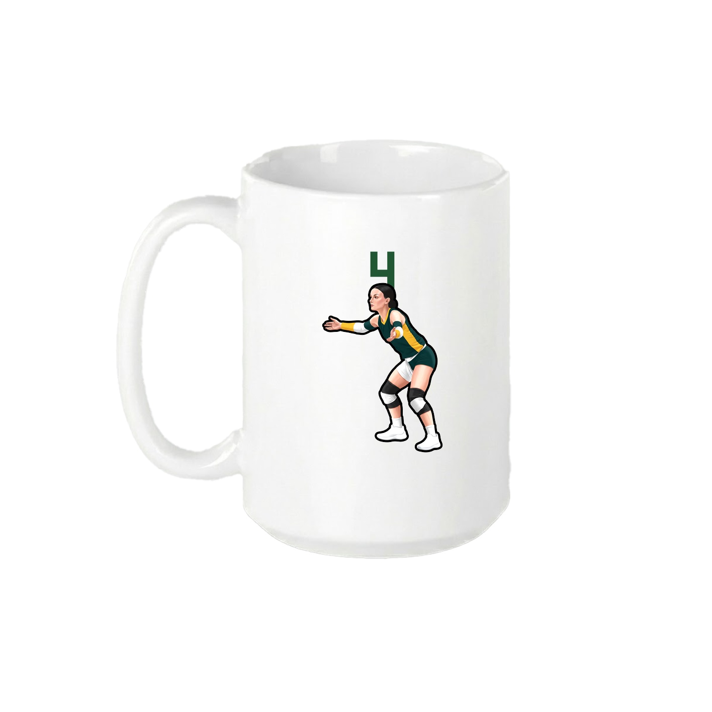 15oz Coffee Mug — Number Top in White