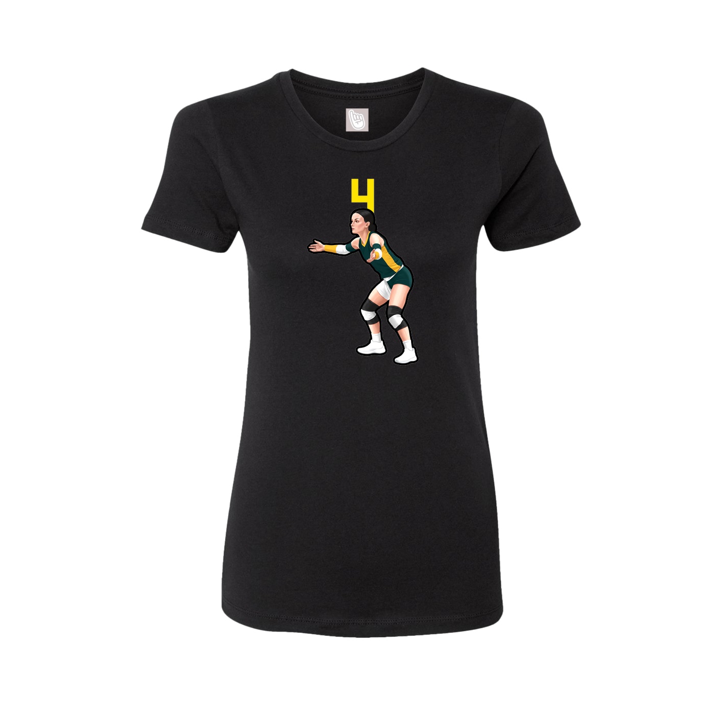 Womens Tee — Number Top in Black