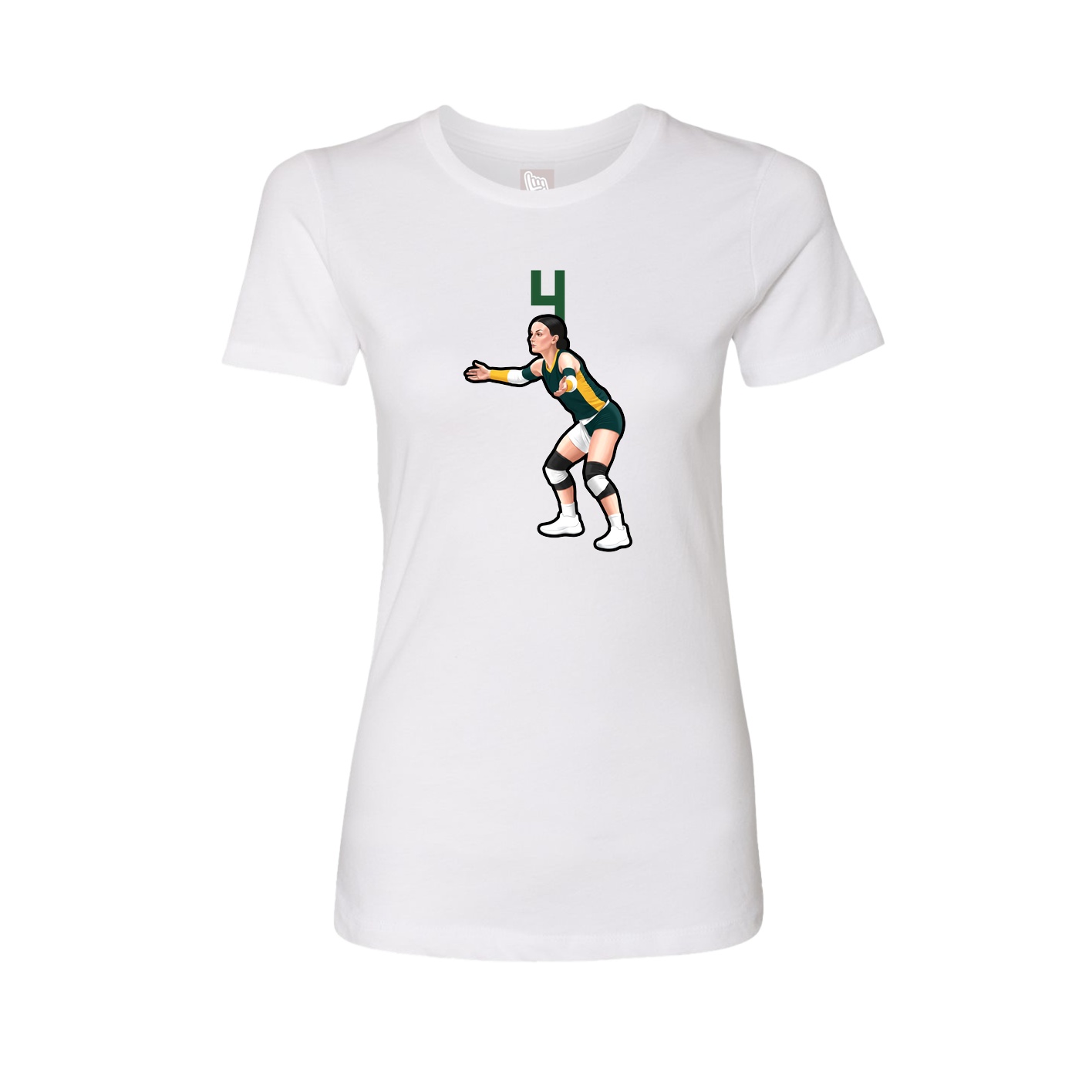 Womens Tee — Number Top in White