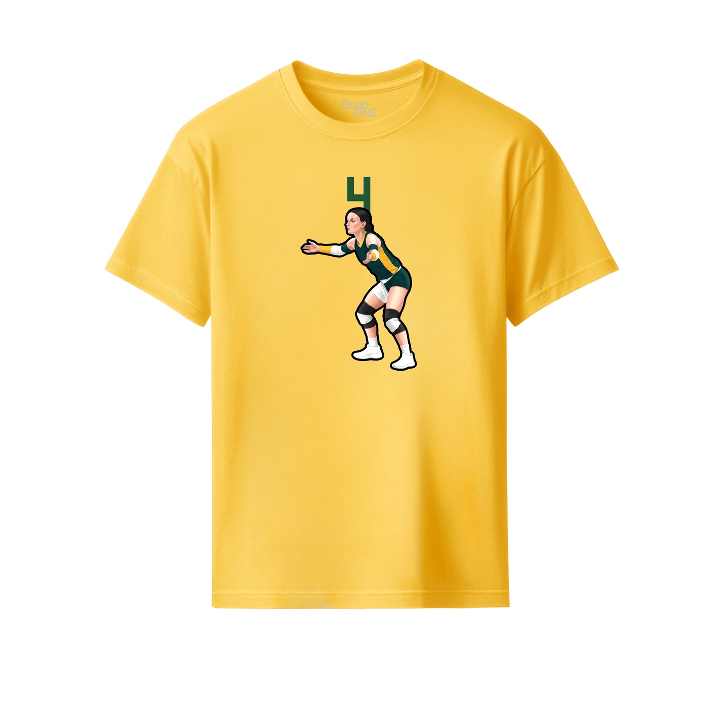 Youth Tee — Number Top in Yellow