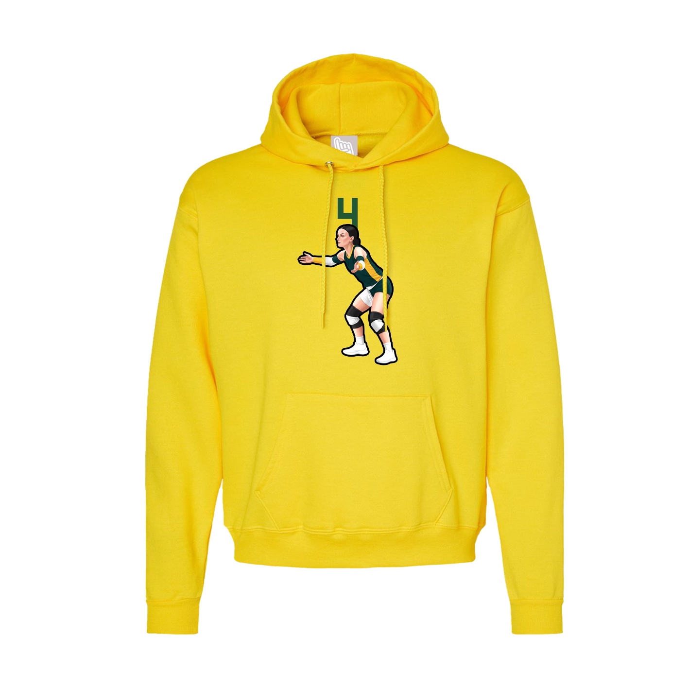Hoodie — Number Top in Yellow