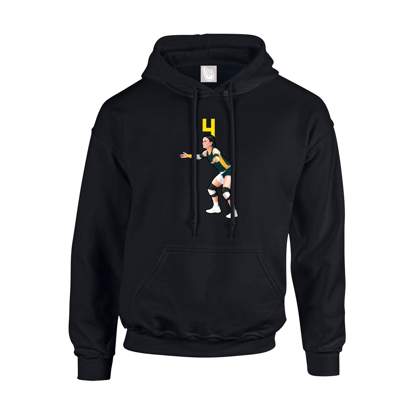 Youth Hoodie — Number Top in Black