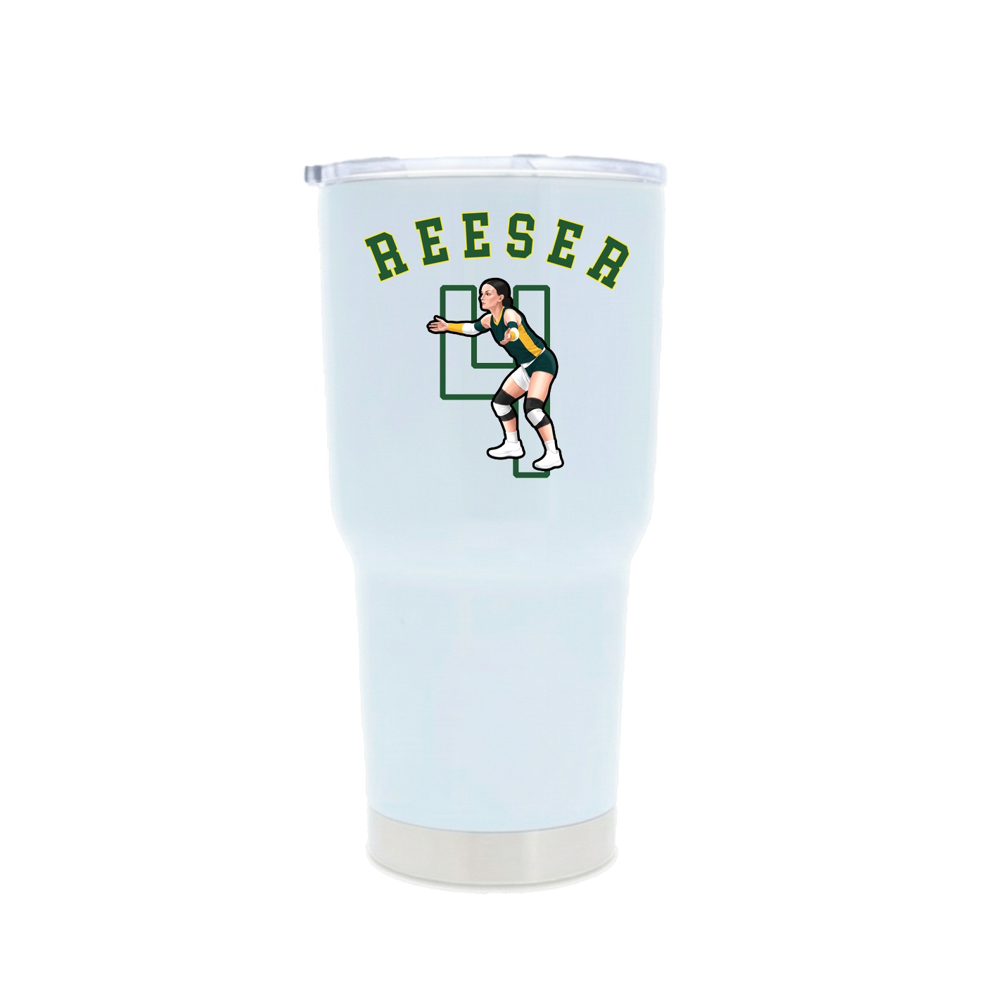 30oz Stainless Steel Tumbler — Shirsey Arch in White