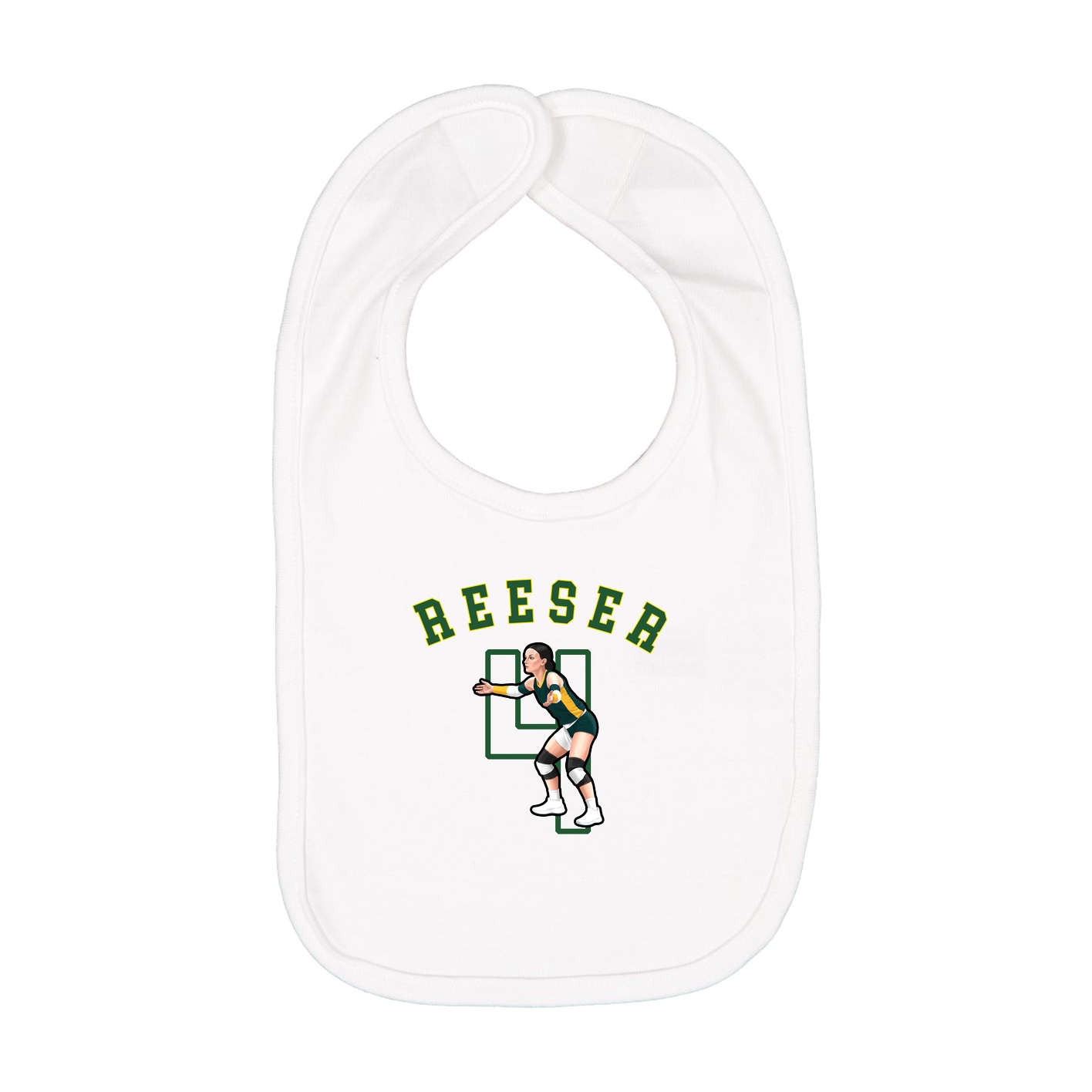 Infant Bib — Shirsey Arch in White