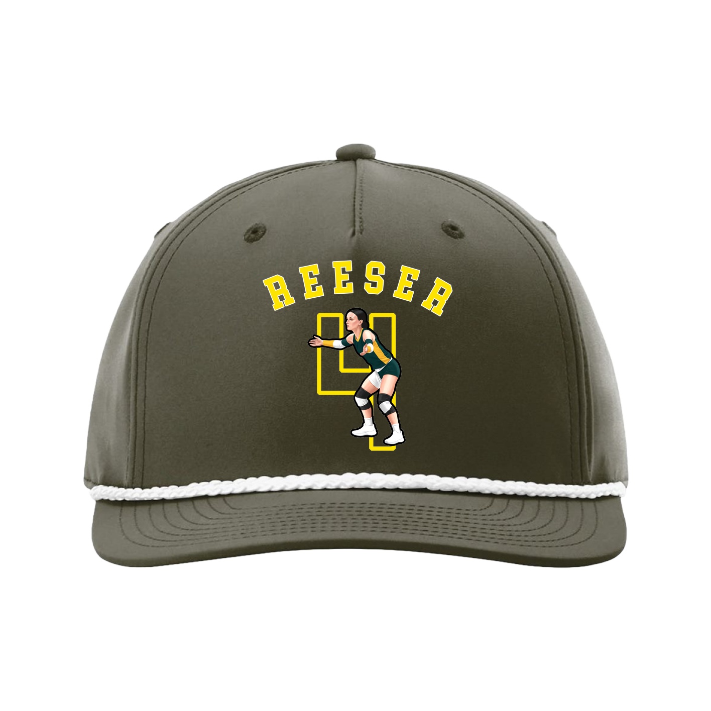 Five-Panel Classic Rope Cap — Shirsey Arch in Green