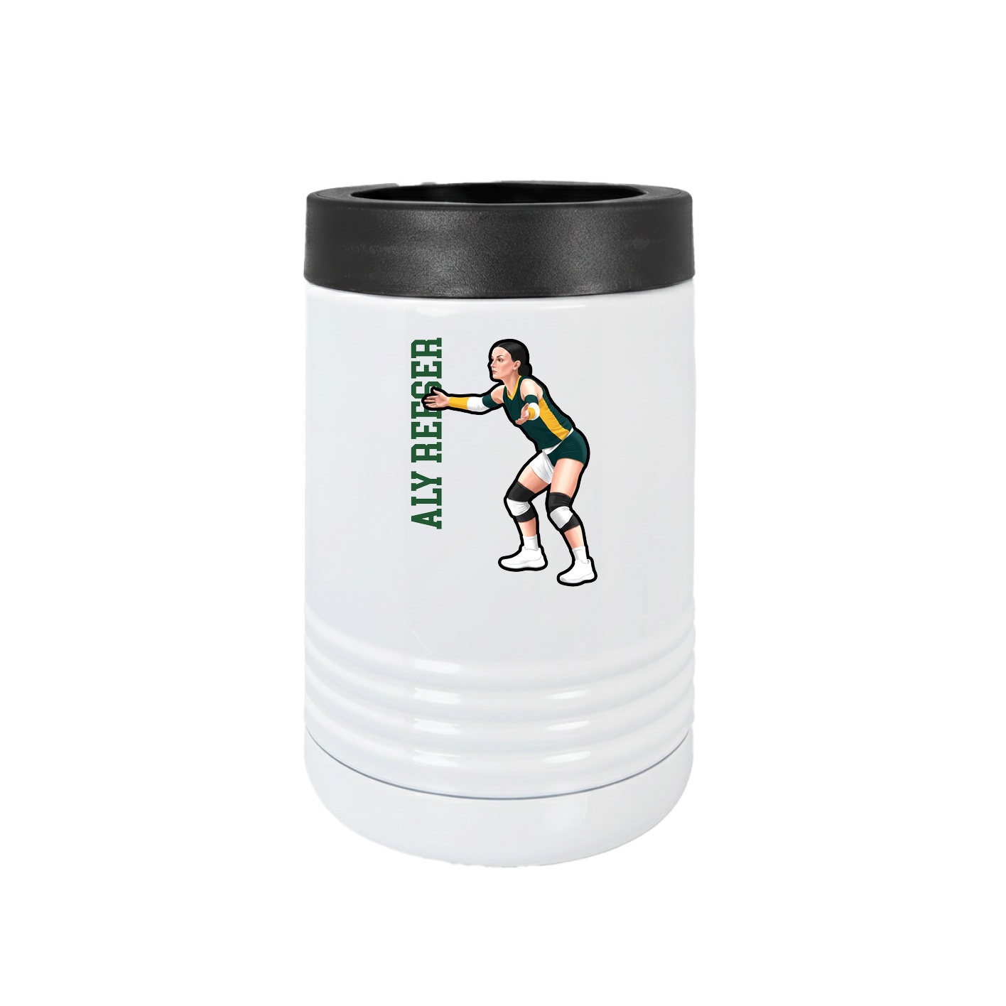 Beverage Holder — Name Vertical in White