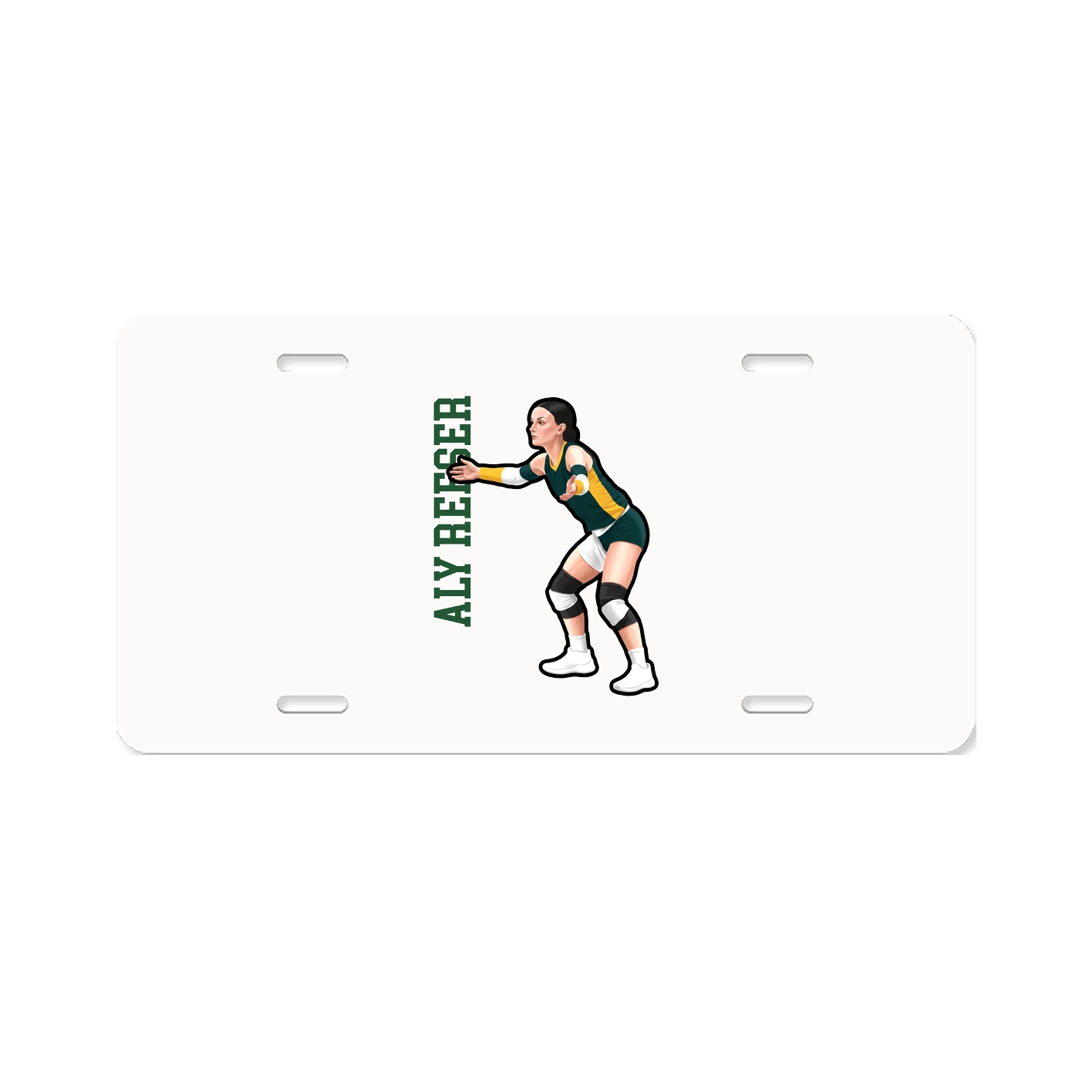 License Plate — Name Vertical in Classic
