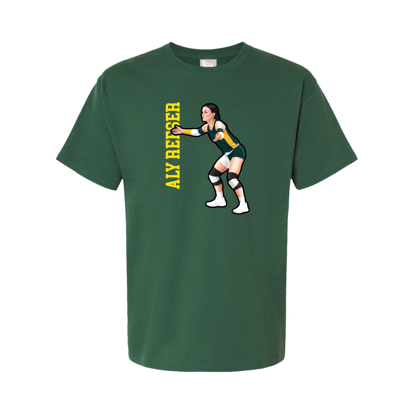 Youth Tee — Name Vertical in Green
