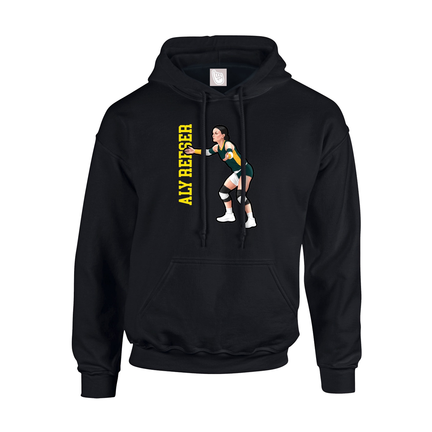 Youth Hoodie — Name Vertical in Black