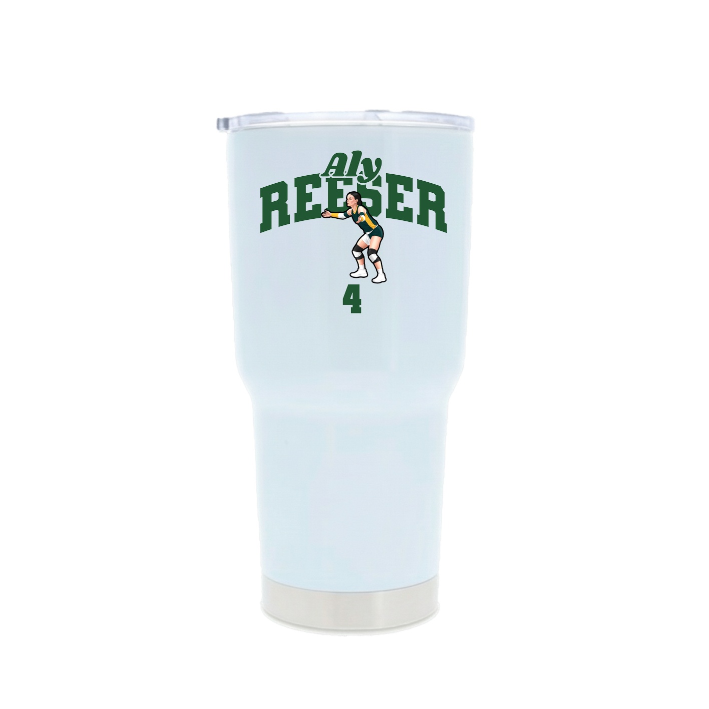 30oz Stainless Steel Tumbler — Signature Arch in White