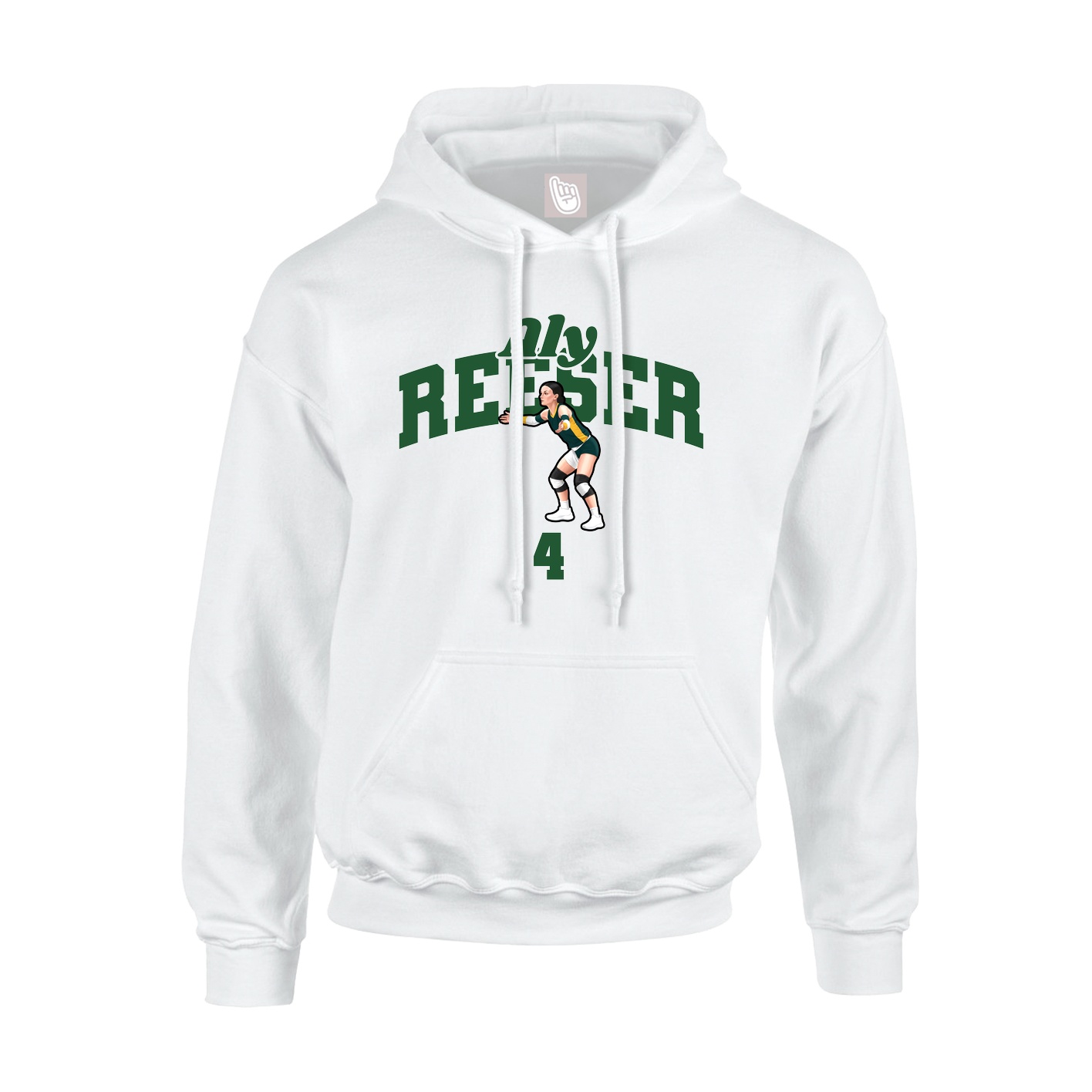 Youth Hoodie — Signature Arch in White