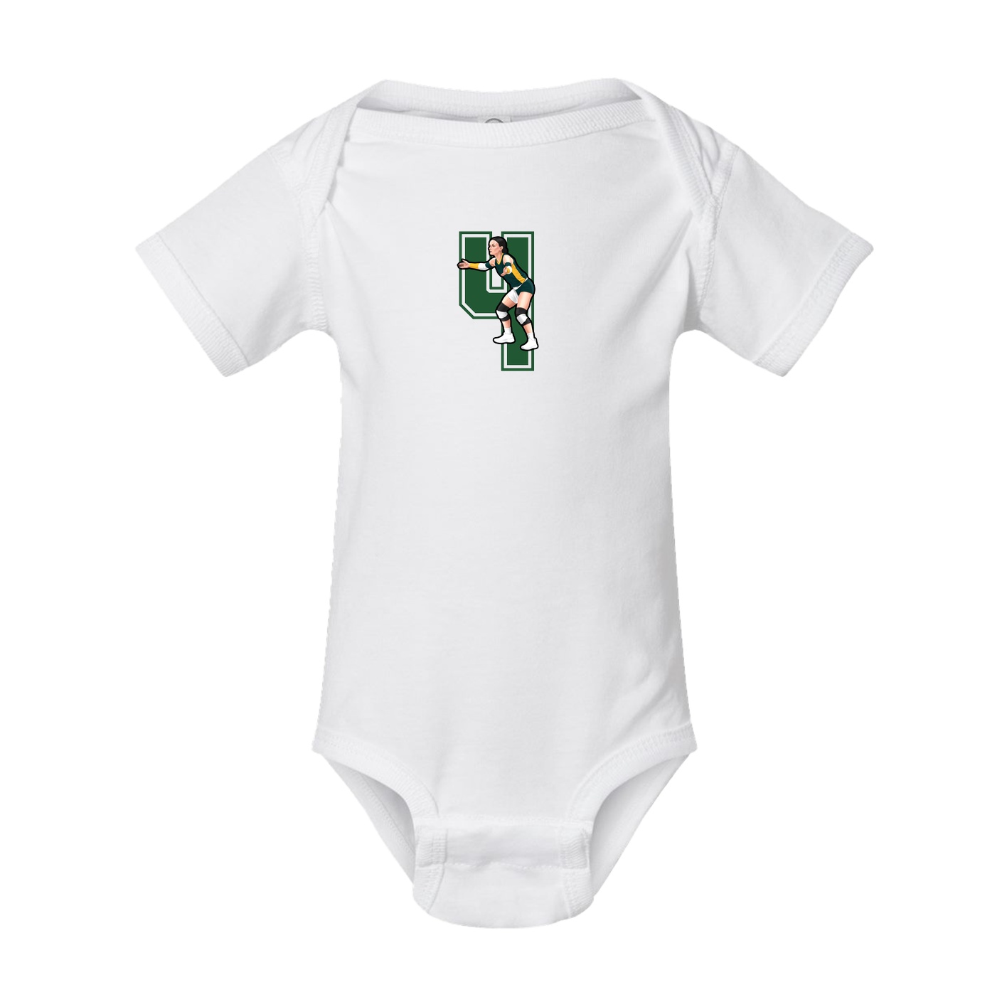 Baby Onesie — Number in White