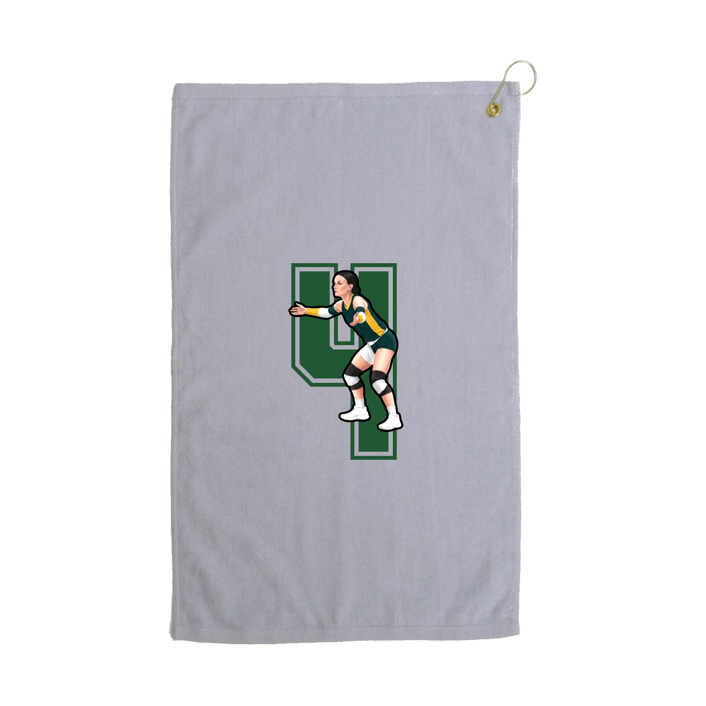 Golf Towel — Number in Grey