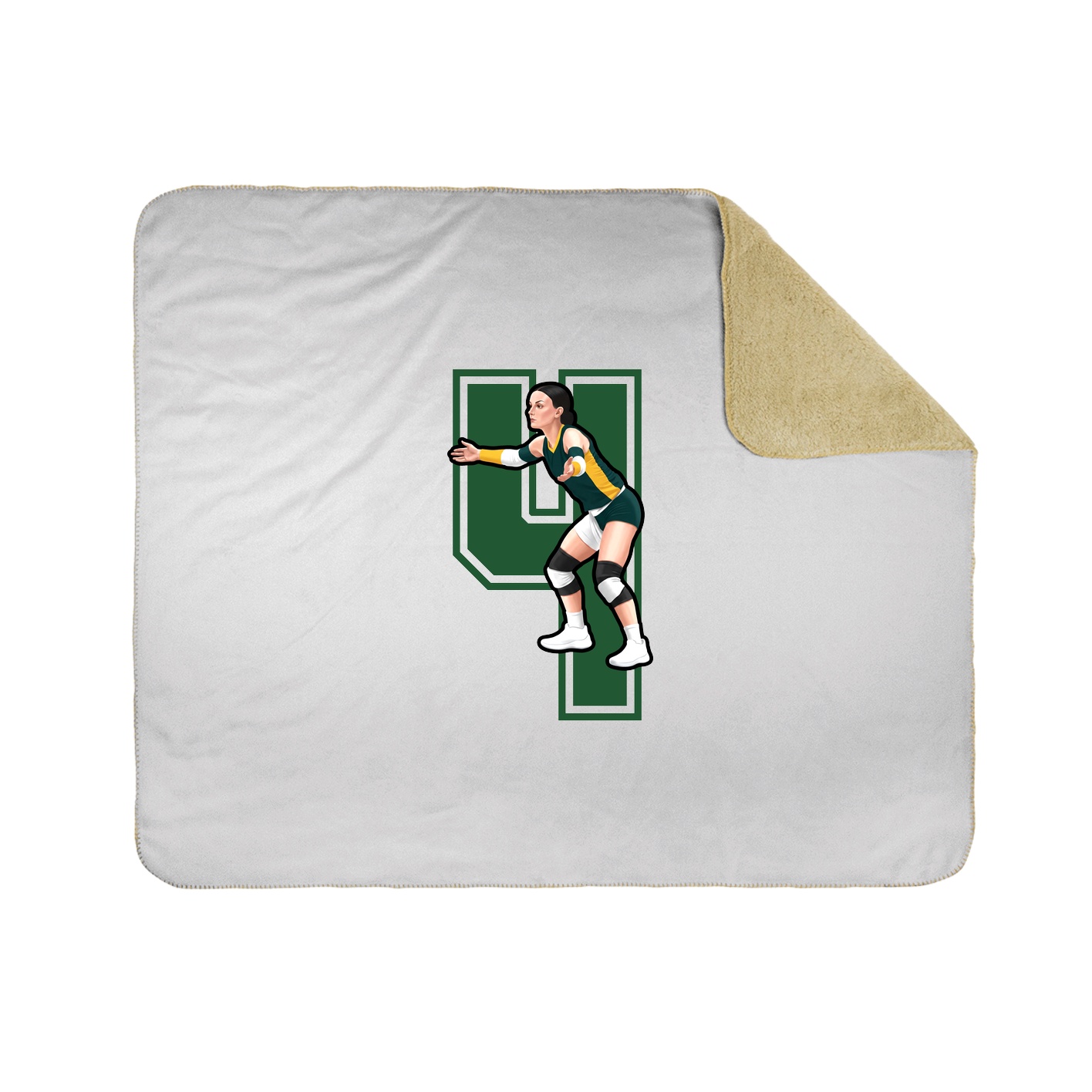 Throw Blanket — Number in White