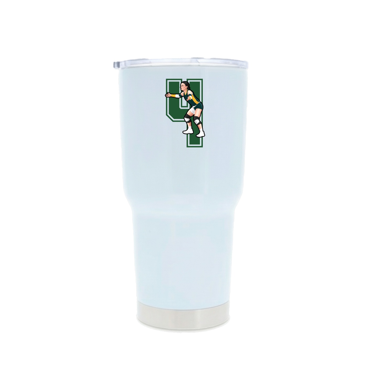 30oz Stainless Steel Tumbler — Number in White