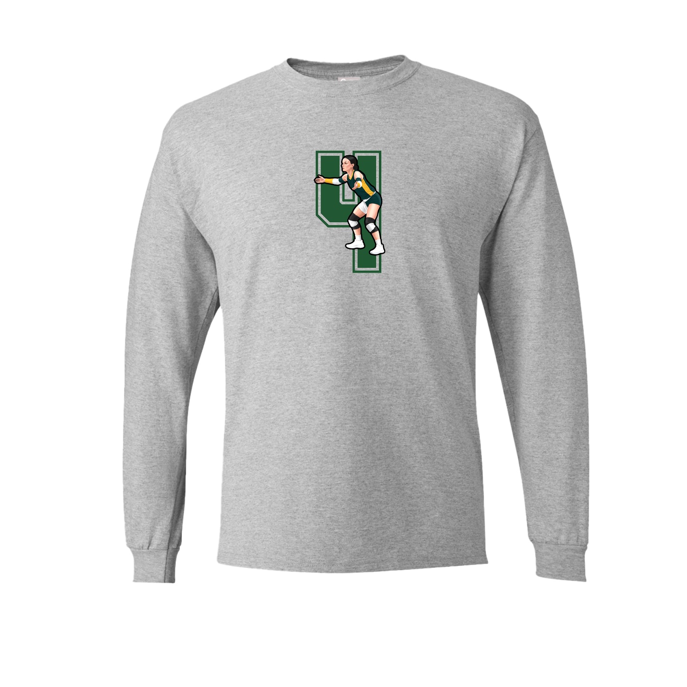 Long Sleeve Tee — Number in Grey