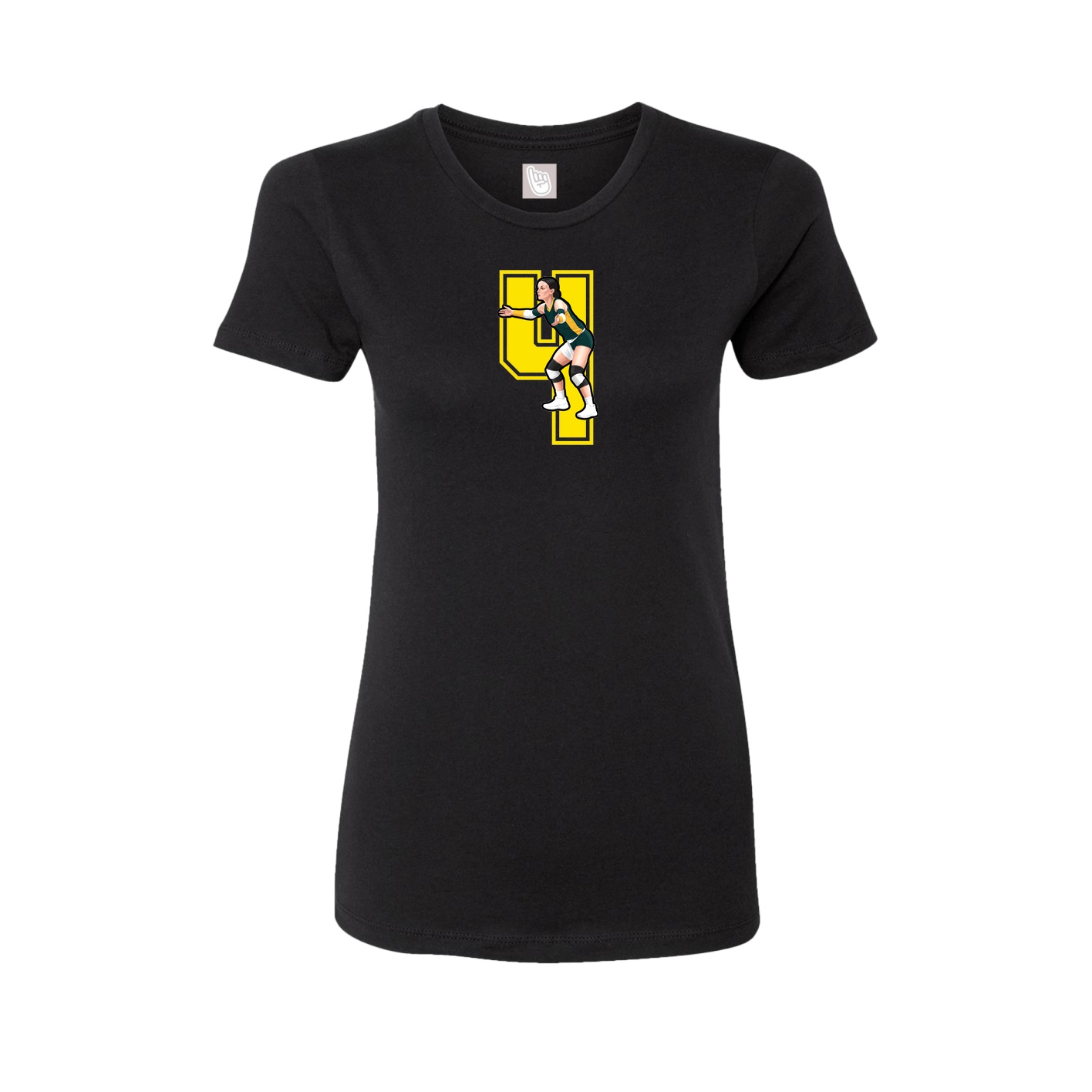 Womens Tee — Number in Black