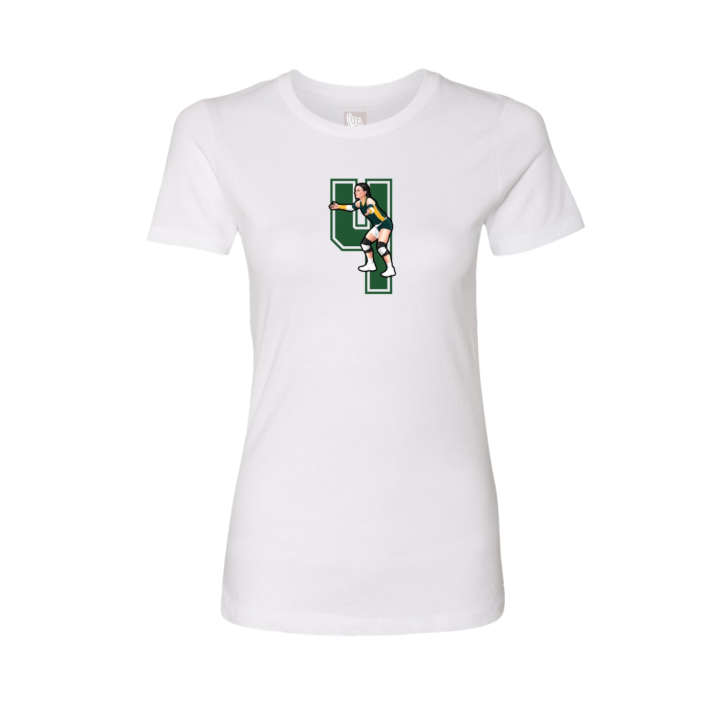 Womens Tee — Number in White